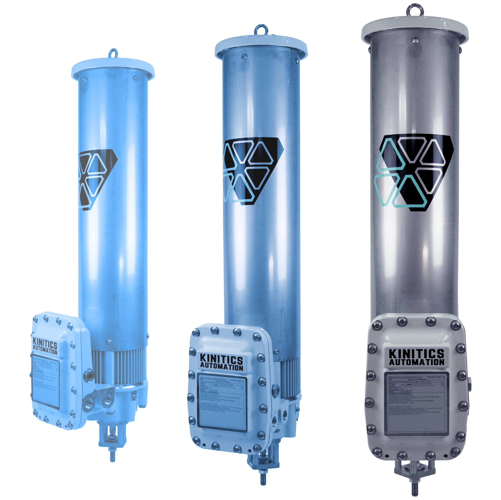 Three Kinitics KVA valve actuators